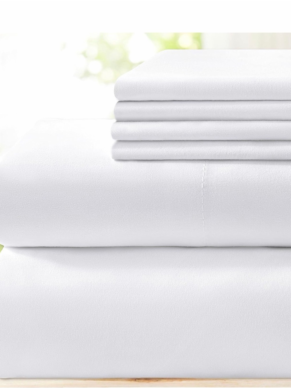 Hotel Luxury Bed Sheets Set 6 Piece(Queen, White) - Super Soft 1800 Thread Count